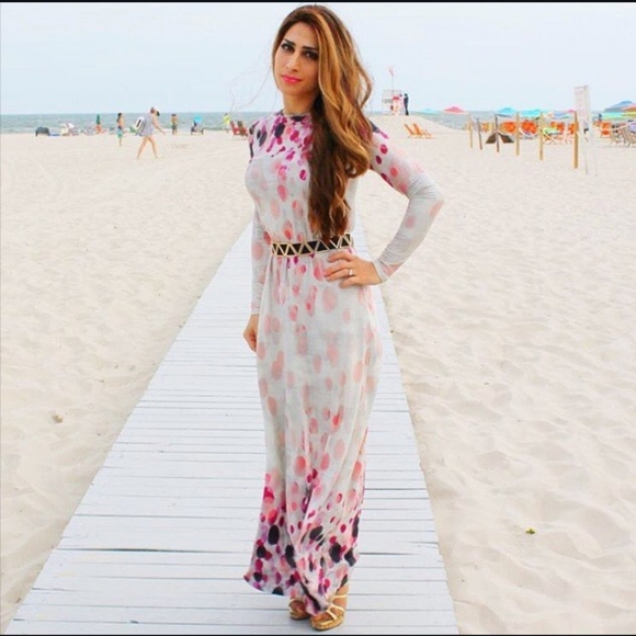 Pashmina Pink and Black Polka Dot Dress. Size Small - Picture 5 of 7